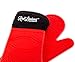 Silicone Oven Mitt - Set of 2 - Strong Non-slip Grip with Extra Long Built-in Cotton Interior Lining for Extra Protection of Lower Arm - Double Left- Or Right-handed Use - Professional Elbow-length Mittens Best Used As Baking, Grilling, BBQ, Kitchen or Oven Gloves - Satisfaction Guaranteed!