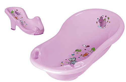2er Set Hippo lila Badewanne XXL 100 cm + Badesitz