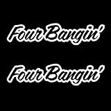 iJDMTOY (2 Four Bangin! JDM Cool Dope Sortaflash Style Car Window Bumper Vinyl Decal Stickers