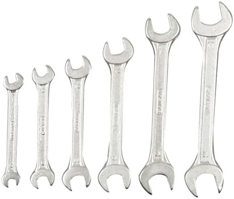 OTB Double Open End Spanner (Silver, Matte Finish, 6 Pieces)