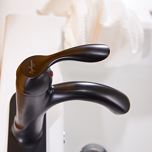 BWE Bathroom Sink Faucet with Drain Assembly with Overflow and Supply Line Single Handle Oil Rubbed Bronze Single Hole Lavatory Basin Mix Tap - Thumbnail 7