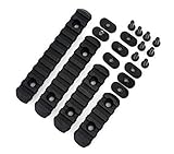 EEBUYTRONICS 4pcsrail DL Supply Advanced Tactical Polymer Rail Sections Set for MOE Hand Guards Black