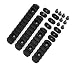 EEBUYTRONICS 4pcsrail DL Supply Advanced Tactical Polymer Rail Sections Set for MOE Hand Guards Black primary