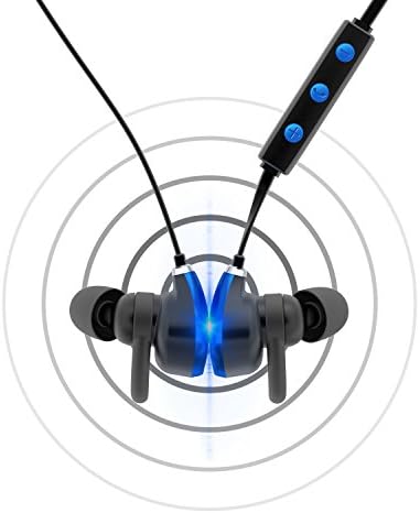 InzhiRui Best Wireless Sport Running Workout Earbud Sweat Proof Bluetooth Headphone, Cordless In Ear Neckband Headset for iphone ipod Android Samsung Galaxy S7 (Blue)