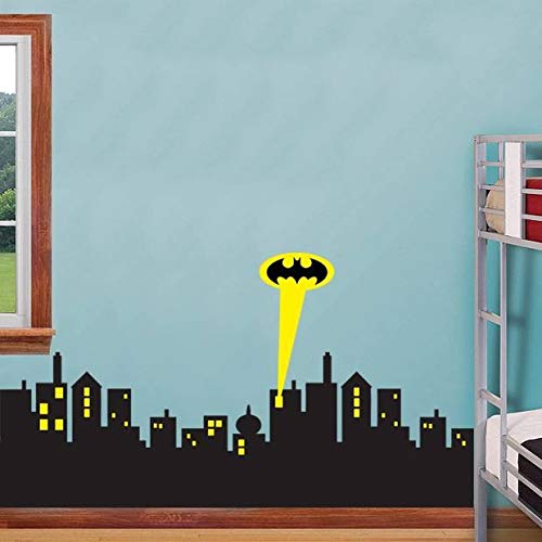 Cool Removable Wall Sticker Gotham City Skyline Batman Decal Removable Wall Sticker Home Decor Art - //coolthings.us