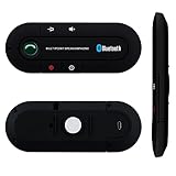 Bluetooth Car Speakphone, BTBSZ Sun Visor Multipoint Wireless Connection A2DP Streaming Bluetooth Car Kit Hands Free Talking and Driving Compatible with All Cars and Bluetooth Phones