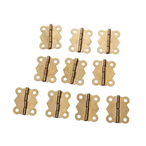 10Pcs Mini Iron Butterfly Hinges Cabinet Drawer Door Butt Hinge