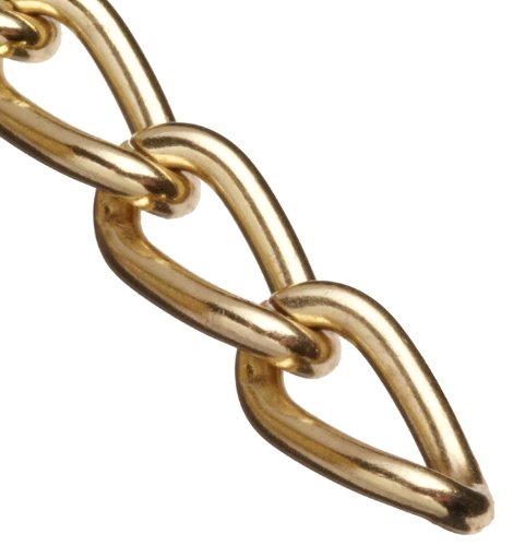 Campbell 0712017 Hobby and Craft Twist Chain, Brass Plated, #200 Trade, 0.079