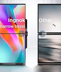 Ingnok Folding Dual Computer Monitor, 15.6" IPS FHD