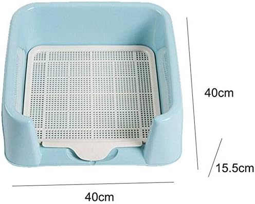 Blue 車 バイク Color 新作製品 世界最高品質人気 家電 カメラ 激安超特価 ビューティー B081vdcjlc 小動物用フェンス ウサギ 子犬 犬とペットのトイレペットトイレマット屋内トイレトレーニング草のトイレパッドルートレイ大子犬 43 57 14 5cm 100 品質