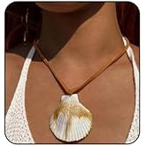 Large Starfish Shell Necklace for Women Bohemian Starfish Pendant Necklace Dainty Coastal Jewelry Summer Sea Vacation Necklaces Adjustable Shell Necklaces Summer Beach Surfer Jewelry Outfits Accessories