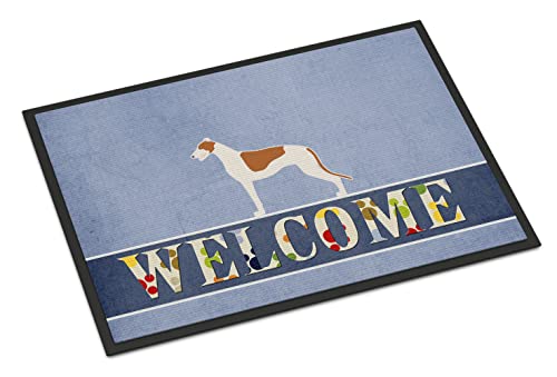 Caroline's Treasures BB5509JMAT Greyhound Welcome Doormat 24x36 Front Door Mat…