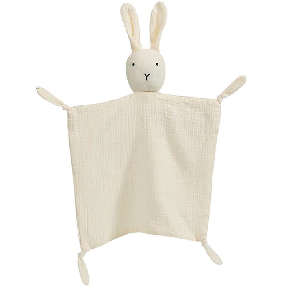 Photo 1 of PEIPEIWU Organic Cotton Muslin Lovey Blanket, Organic Cotton Muslin Bunny Security Blanket Soft & Breathable Lovie Baby Gifts for Boys and Girls