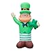 Holidayana 10ft St Patricks Day Inflatable Leprechaun - Saint Patty’s Leprechaun Holding Four Leaf Clover Blow Up Yard Decoration, Includes Built-in Bulbs, Tie-Down Points, and Powerful Built-in Fan