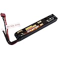 NASTIMA 11.1V 1200mAh Airsoft Stick Battery, 3S 20C LiPo Battery Pack Compatible with Deans-T Connector for Airsoft Guns AK47