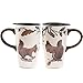 Minigift Ceramic Coffee Mug，Travel Cup with Lid,Handmade Milk Mug 16oz -Squirrel