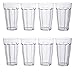 Rhapsody 16-ounce Faceted Plastic Water Tumblers | set of 8 Clear