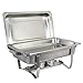 ZenChef Upgraded 8 Qt Stainless Steel Chafer, Full Size Chafer, Chafing Dish w/Water Pan, Food Pan, Alcohol Furnace and Lid (Pack of 4)