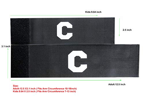 image for MAYFOO Soccer Captains Armband - Captain Arm Bands Wristband for Kids,