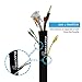 Electris Cable Management Sleeve 4 Pack Neoprene Wire Hider Cord Holder | Cable Organizer Tube Concealer Wrap With Zipper | Wrapper Wires Ties Solution | Cord Protector | Bundler Loom Cover