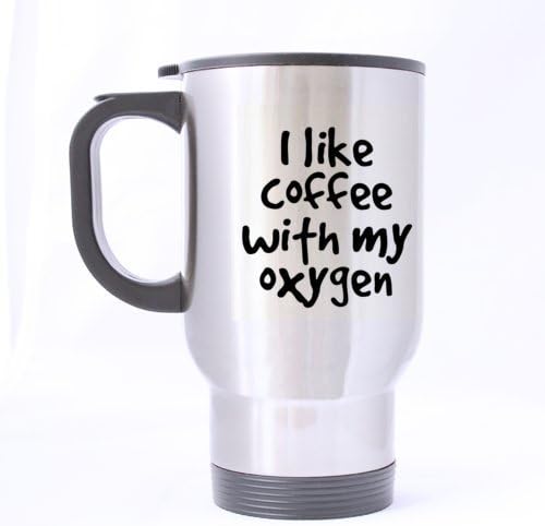 I Like Coffee with My Oxygen Gilmore Girls Inspired Quote Mug for Coffee Lover - Funny Travel Mug 14oz Coffee Mugs Cool Unique Birthday or Christmas Gifts for Men and Women