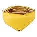 BMC Unique Canary Yellow Faux Leather Envelope Style Studded Square Circle Pattern Fashion Clutch