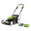 Greenworks Pro 80V 21-Inch Brushless Self-Propelled Lawn Mower 4.0Ah Battery and Charger Included, MO80L410