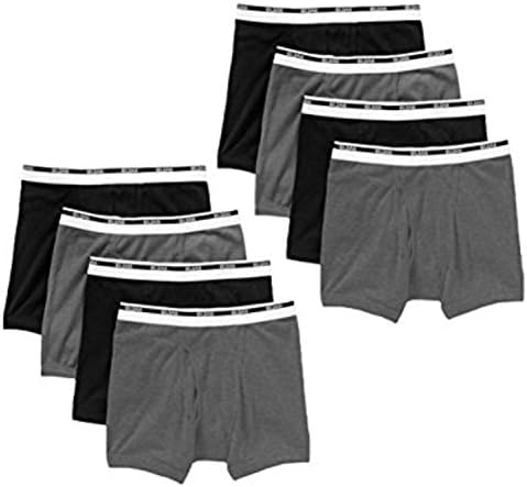 GILDAN MENS PREMIUM COTTON BOXER BRIEFS 8-PK (Small)