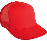 Adjustable Snapback Classic Trucker Hat by FlexFit #6006 (Red)