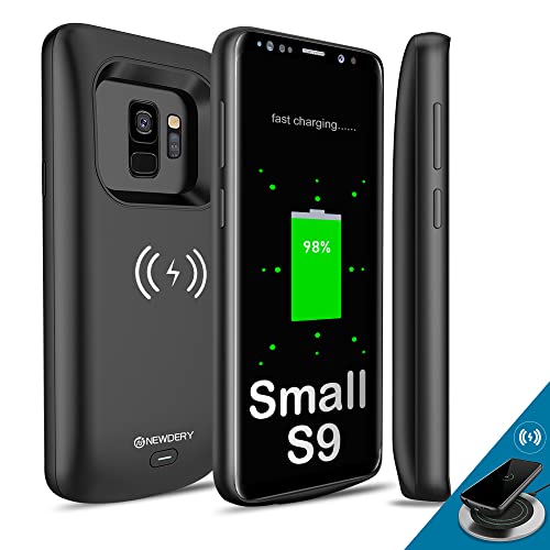 Newdery Upgraded Samsung Galaxy S9 Battery Case Qi Wireless Charging  Compatible, 4700mAh Slim Rechargeable Ext
