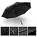 OXA Windproof Travel Umbrella 105cm Diameter Large Umbrella Auto Open Close Umbrella Mens Folding Umbrellas Womans Classic Black Umbrella 210T Waterproof Fabric