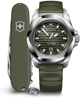 Amazon.com: Victorinox 242021.1 I.N.O.X. Auto 41, BLK, GRN dial