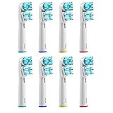 8pcs Electric Toothbrush Replacement Heads Compatible With Braun Oral-b Pro 500 1000 1500 3000 5000 6000 8000 9000 Vitality, Triumph & More