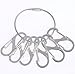 MINI SKATER 1.5 Inch S Shape Clip Hook Hanging Buckle Iron Double Spring Gate Keyring Keychain Snap Lock with A Steel Ring for Outdoor Hiking Survival Camping Traveling,6PCS (Silver)