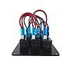 Iztoss-3-gang-rocker-switch-panel-with-power-socket-31A-dual-USB-wiring-kits-and-Decal-Sticker-Labels-DC12V24V-for-Marine-Boat-Car-Rv-Vehicles-Truck-blue-led