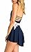 RUIGO ▒ Women's Lace Sexy Open Back Hollow Out Boho Playsuit Jumpsuit Romper Dress Dark Blue Small