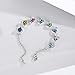 K-Acc Heart Link Bracelet [Gift Packaging] Christmas Gifts for Girls and Women (Rainbow)