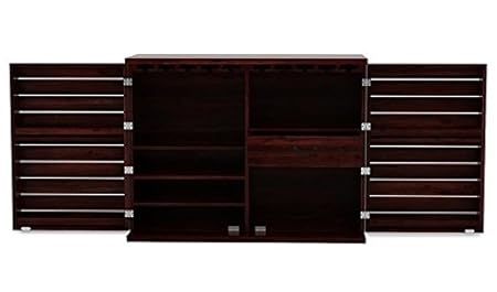 Ringabell Bistro Solid Wood Bar Cabinet (Mahogany Finish)