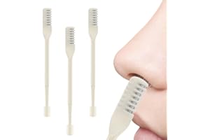 DSACL Nasal Hair Cutter, 2025 Upgraded Portable Manual Nasal Hair Trimmer for Women Men, Travel Essentials Nose Hair Remover Grooming Tool for Daily Use Halloween Christmas Gifts (White, 3 Pcs)