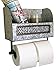 Autumn Alley Farmhouse Galvanized Toilet Paper Holder with Shelf – Durable Wall Mount Tissue Paper Holder for Farmhouse Bathroom Decor– Rustic Home Décor – Vintage Country Toilet Paper Holder