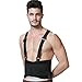 Lumbar Support Belt with Suspenders for Men - Adjustable & Light - Back Brace Shoulder Holsters - Lower Back Pain, Work, Lifting, Exercise, Sport - Neotech Care Brand - Black - Size XXL