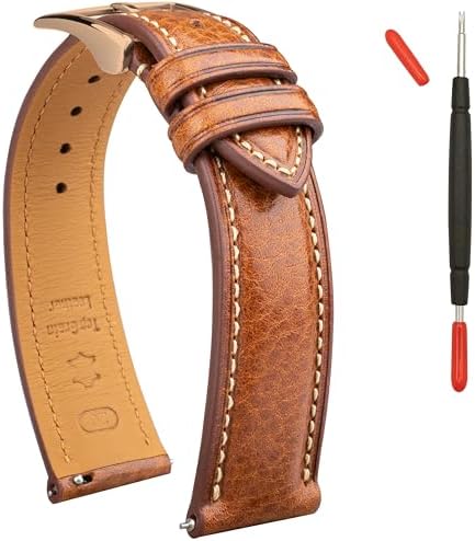 Amazon.com: Ewatchparts 21mm Genuine Leather Watch Band Strap