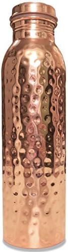 Pure Copper Water Bottle - Ayurvedic Health Benefits - 30oz 900ml - Handcrafted 100% Copper Bottle