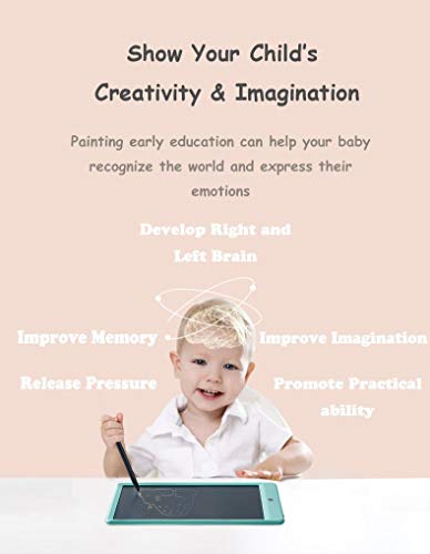 Pilipada LCD Writing Tablet Colorful Drawing Tablet, 10 Inches Light Drawing Board Doodle Pad, Early Educational Writing Board for Kids