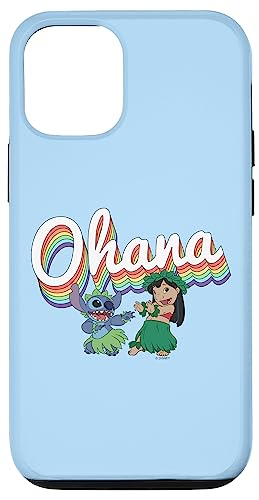iPhone 12/12 Pro Disney Lilo & Stitch Ohana Rainbow Case