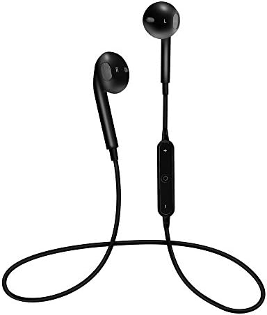 Bluetooth Headphones In Ear Wireless Earbuds 4.1 Magnetic Sweatproof Stereo Bluetooth Earphones for Sports With Mic,Upgraded 6 Hours Play Time, Secure Fit, Noise Cancelling (Black)