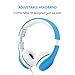 Wired Volume Limited Kids Headphones with Microphone and Music Sharing for Boys Girls Children by Agolds (Blue)