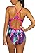 ALove Women's Printed Athletic One Piece Swimsuit Sports Swimwear Training Suit