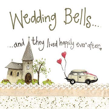 Alex Clark Wedding Bells Foil Card