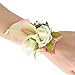 Febou Wrist Corsage Pack of 2 Wedding Bridal Wrist Flower Calla Lily Wristband Hand Flower for Bride Bridesmaid Perfect for Wedding, Prom, Party (B-Pink)